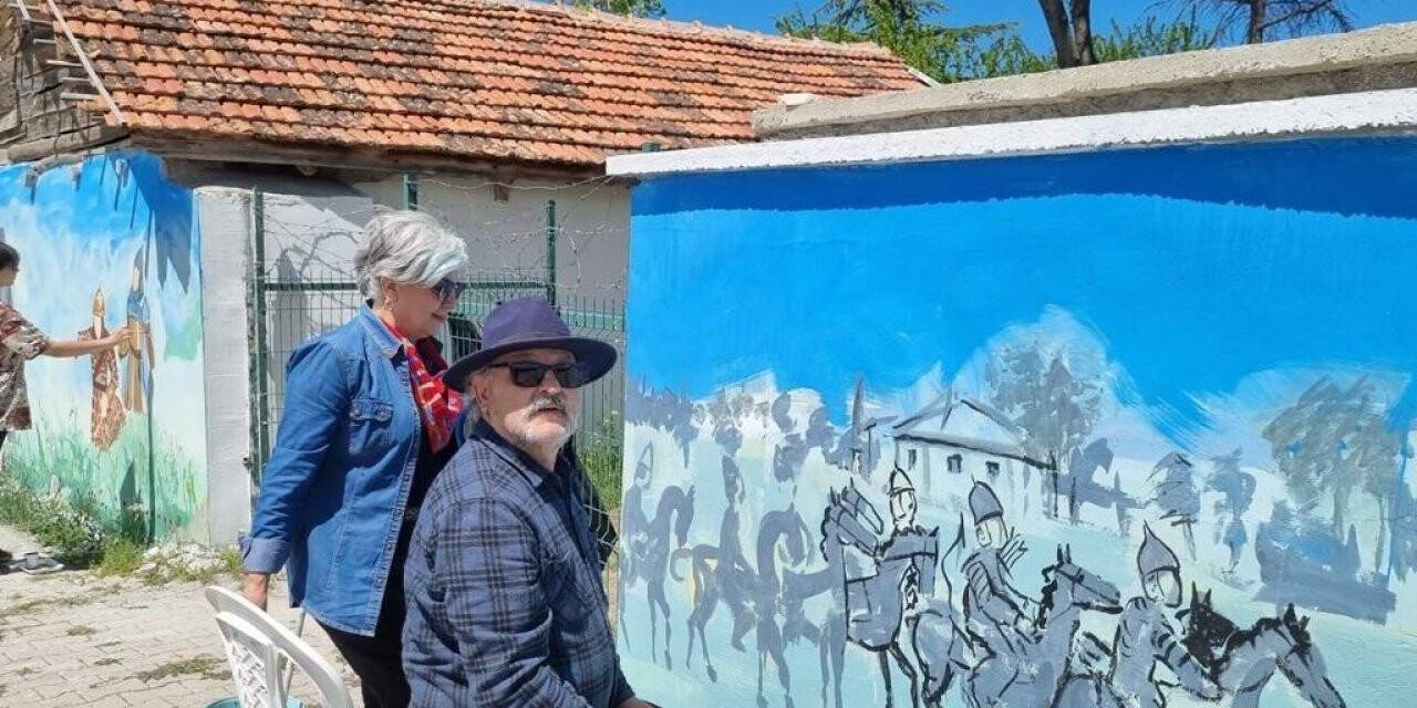 Ankara’nın Taşlıca Mahallesi’nde Anadolu Efsanelerinin resimleri duvarlara çizildi