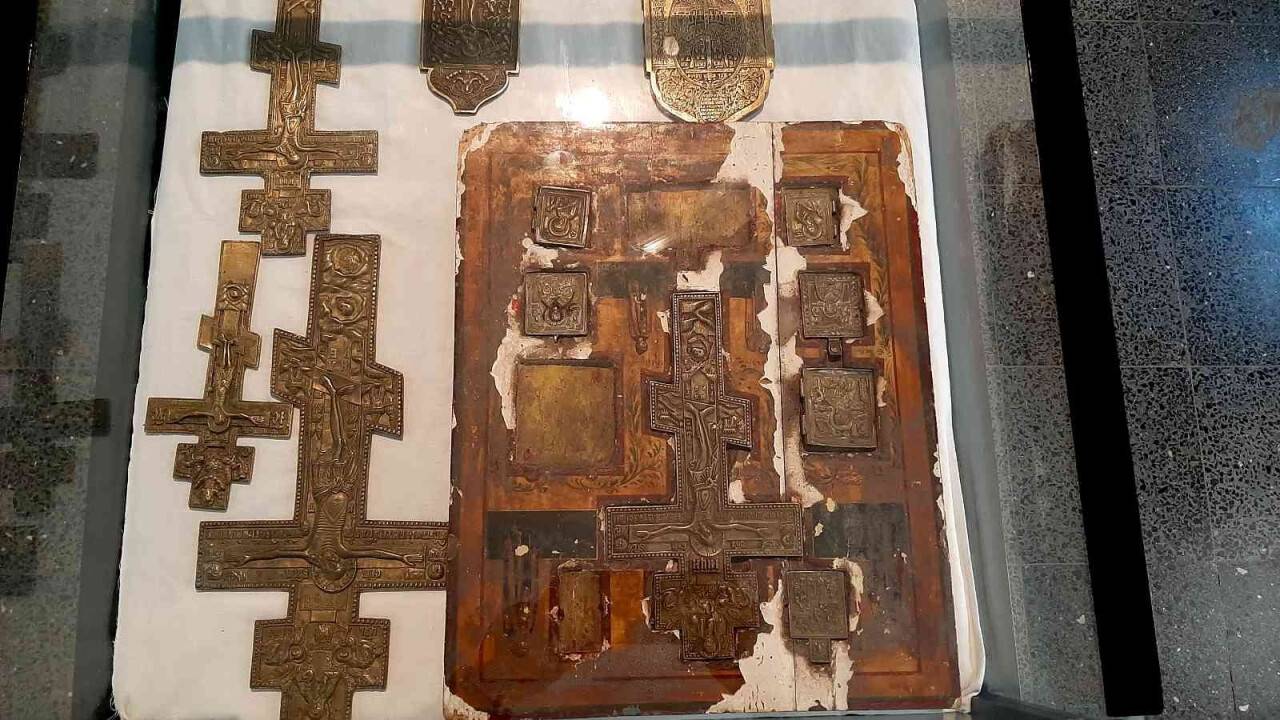 Jandarmanın ele geçirdiği tarihi eserler müzede sergileniyor