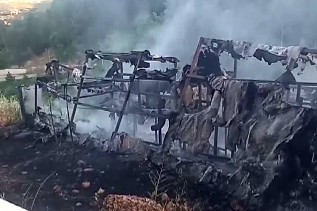 Adıyaman’da yapay şelale alev alev yandı