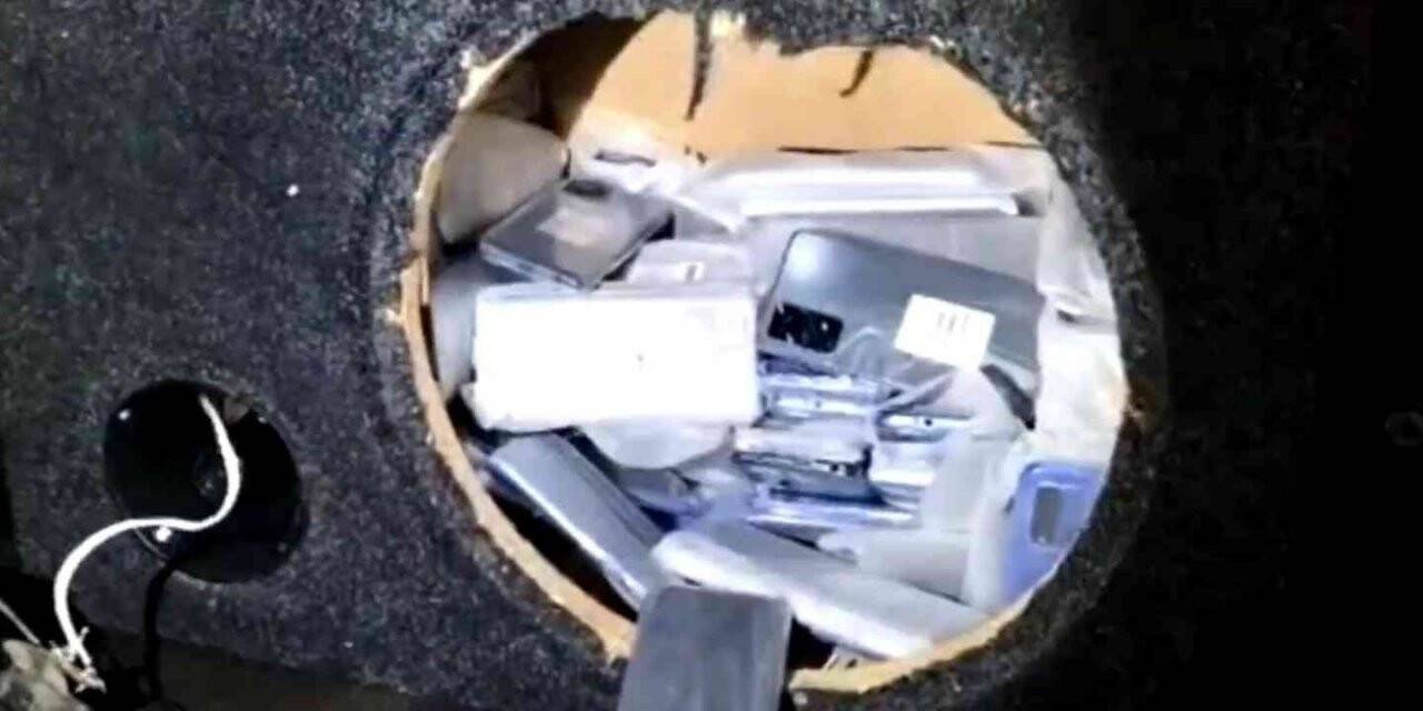 Şanlıurfa’da ses sistemi içerisinde 267 adet cep telefonu ele geçirildi