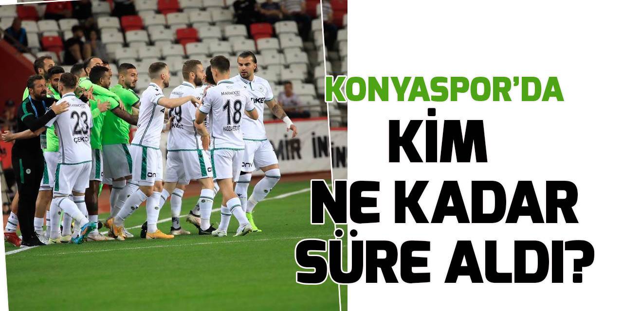 2021-2022 Sezonu'nda Konyaspor'da  oyuncuların süre dağılımı