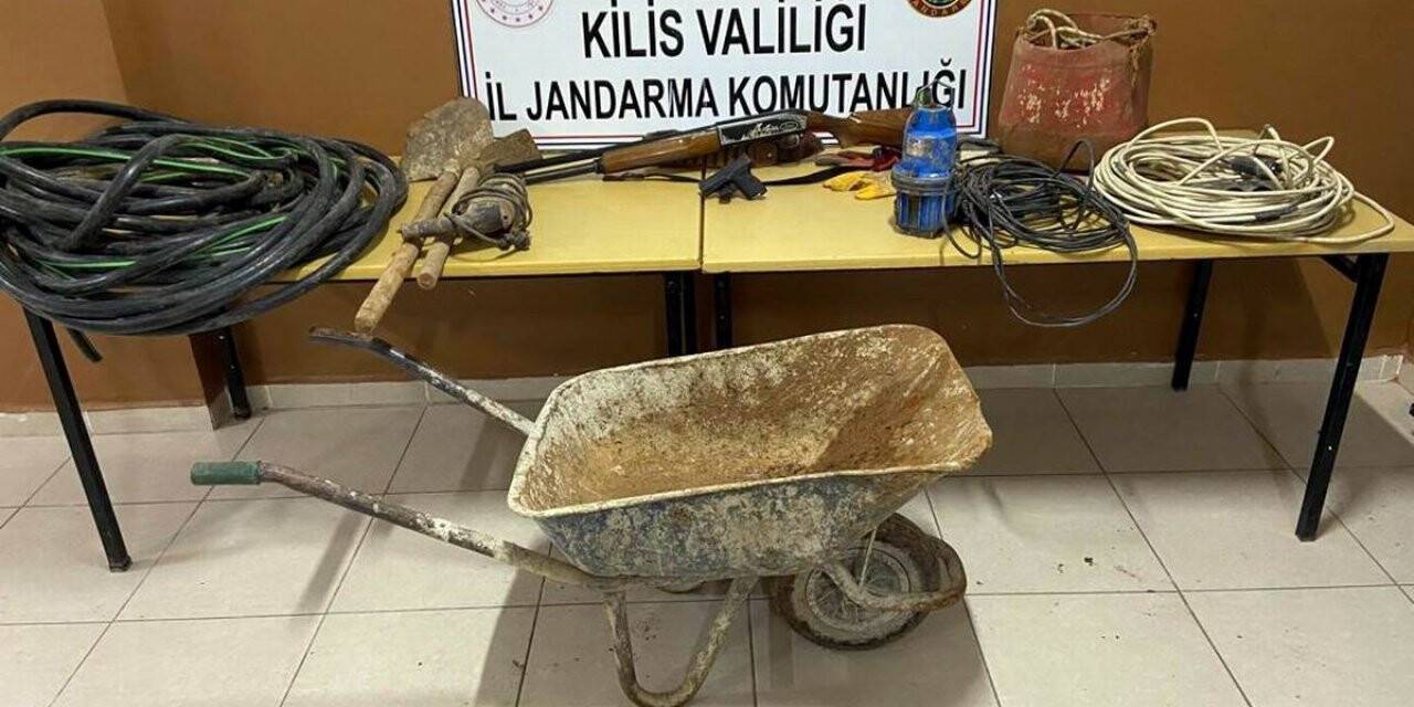 Kilis’te kaçak kazı yapan bir kişi yakalandı
