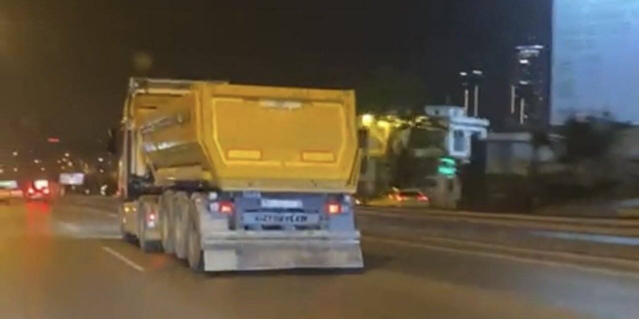 Maltepe’de hafriyat kamyonu makas atarak trafikte terör estirdi
