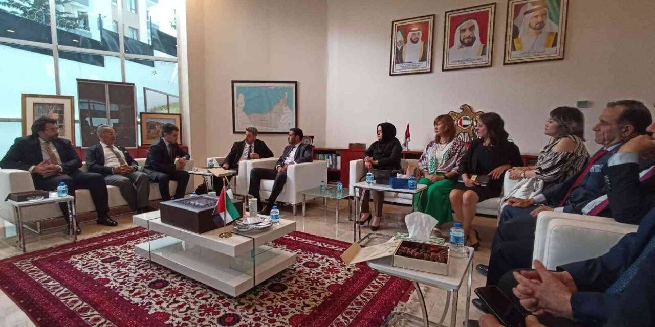 SANKON heyeti, Birleşik Arap Emirlikleri Ankara Büyükelçiliğine taziye ziyaretinde bulundu