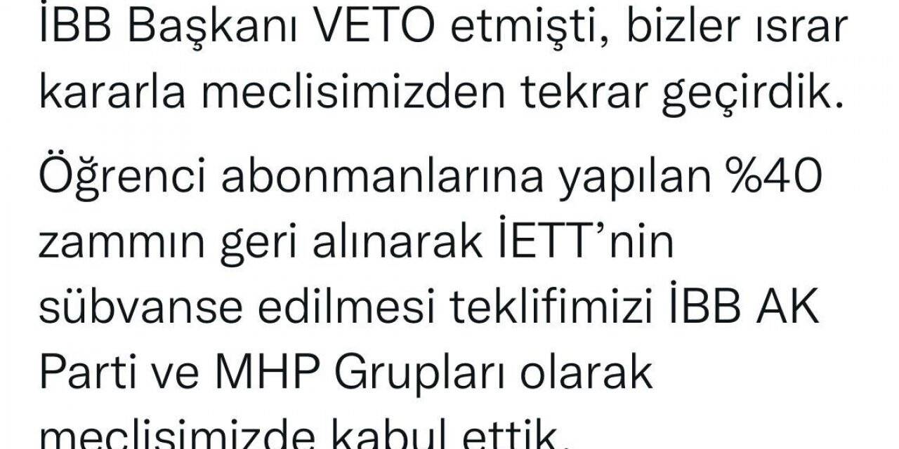 İstanbul’da öğrenci abonmanlarına yapılan zam geri alındı