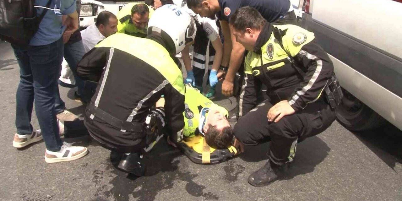 Şişli’de dur ihtarına uymayan şüpheli, araçla polise çarpıp kaçtı