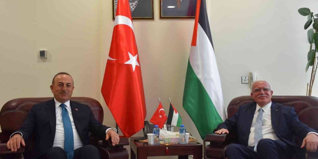 Bakan Çavuşoğlu, Filistinli mevkidaşı el-Maliki ile görüştü