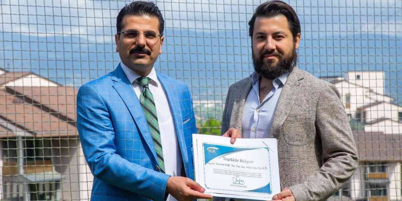 SGK’dan, Narven’e teşekkür belgesi