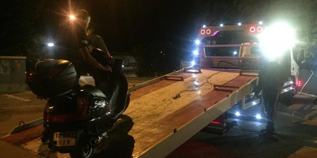 Trafiğe kapalı alanlar denetlendi