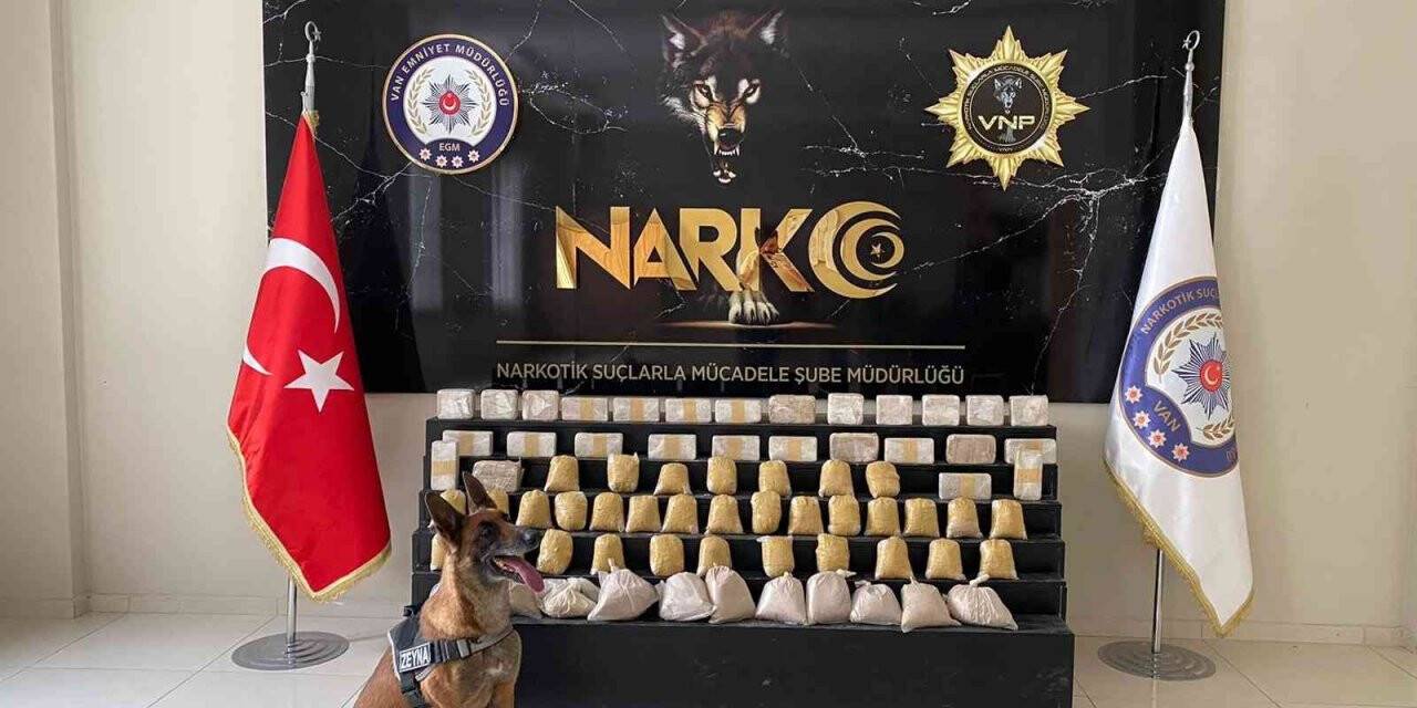 ‘Zeyna’nın katıldığı operasyonda 42 kilo 200 gram eroin ele geçirildi