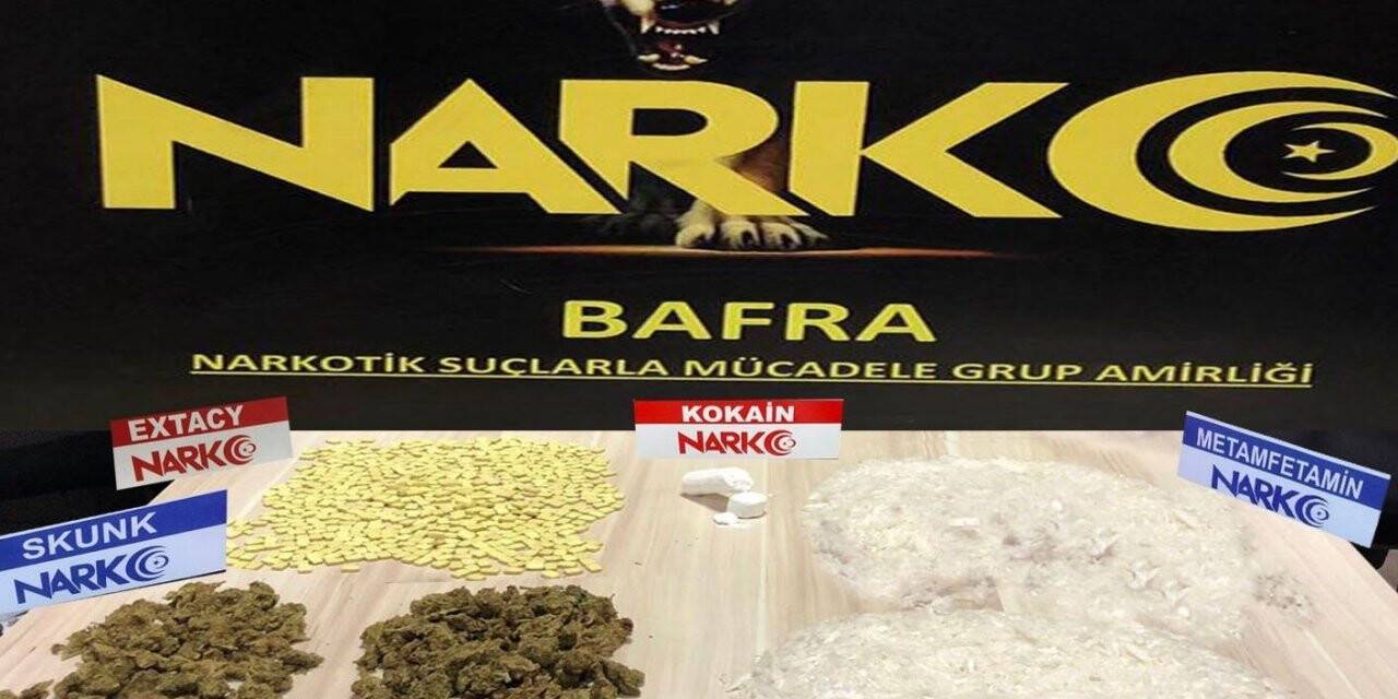 Bafra’da çok miktarda uyuşturucu ele geçirildi, 2 kişi gözaltına alındı