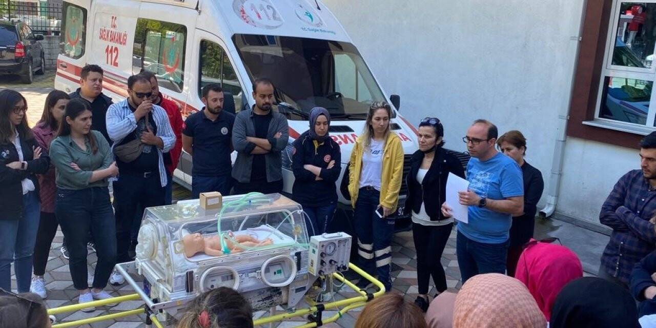 112 Yenidoğan nakil eğitimi düzenlendi