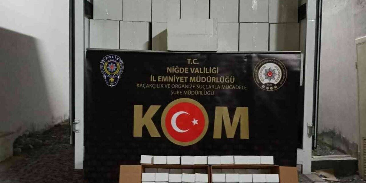 Niğde’de 3 milyon 500 bin makaron ele geçirildi