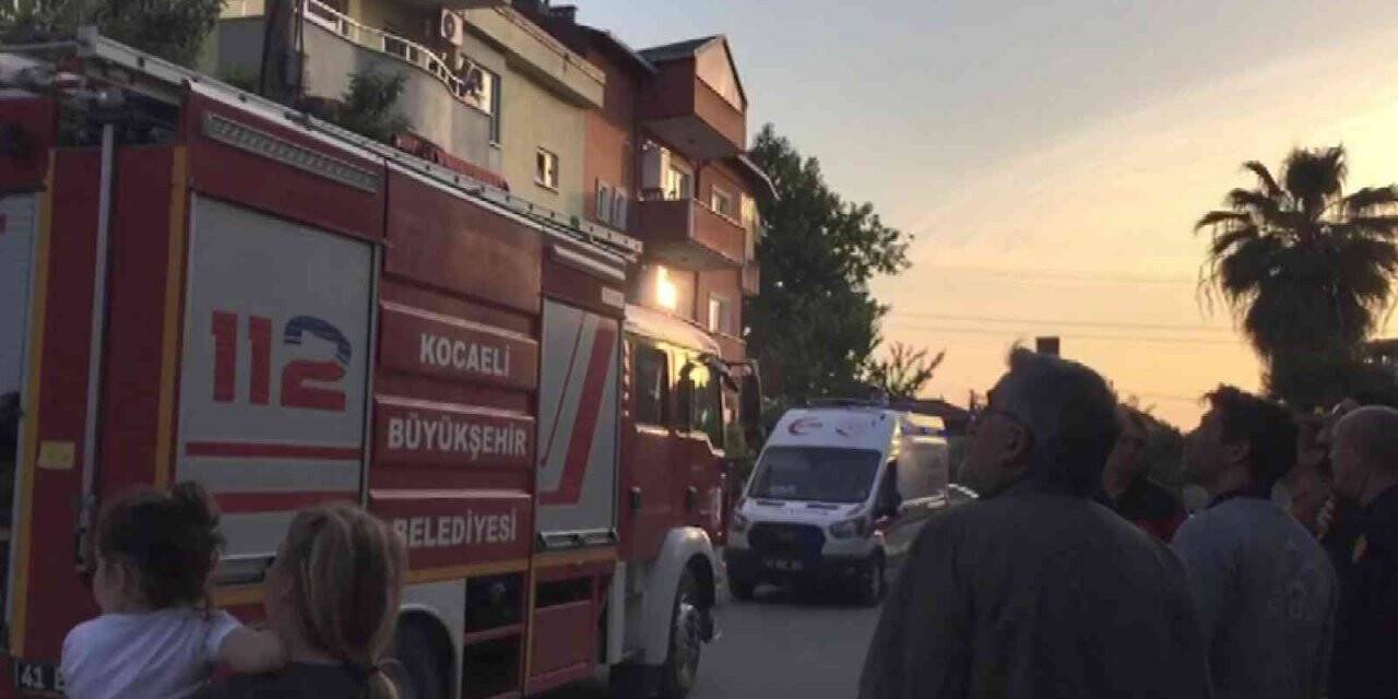 Evin mutfağında çıkan yangın paniğe sebep oldu