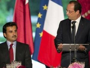 Katar Emiri ile Hollande Sarayda Buluştu