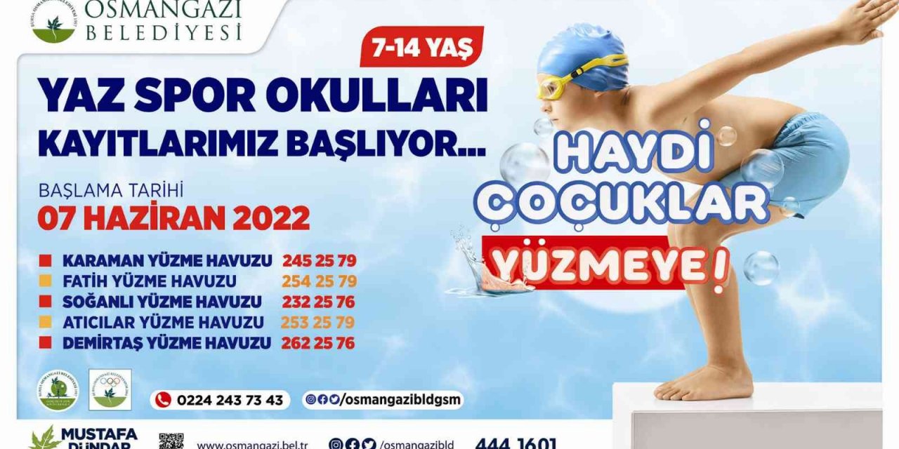 Osmangazi’de havuzlar çocuklar ile renklenecek