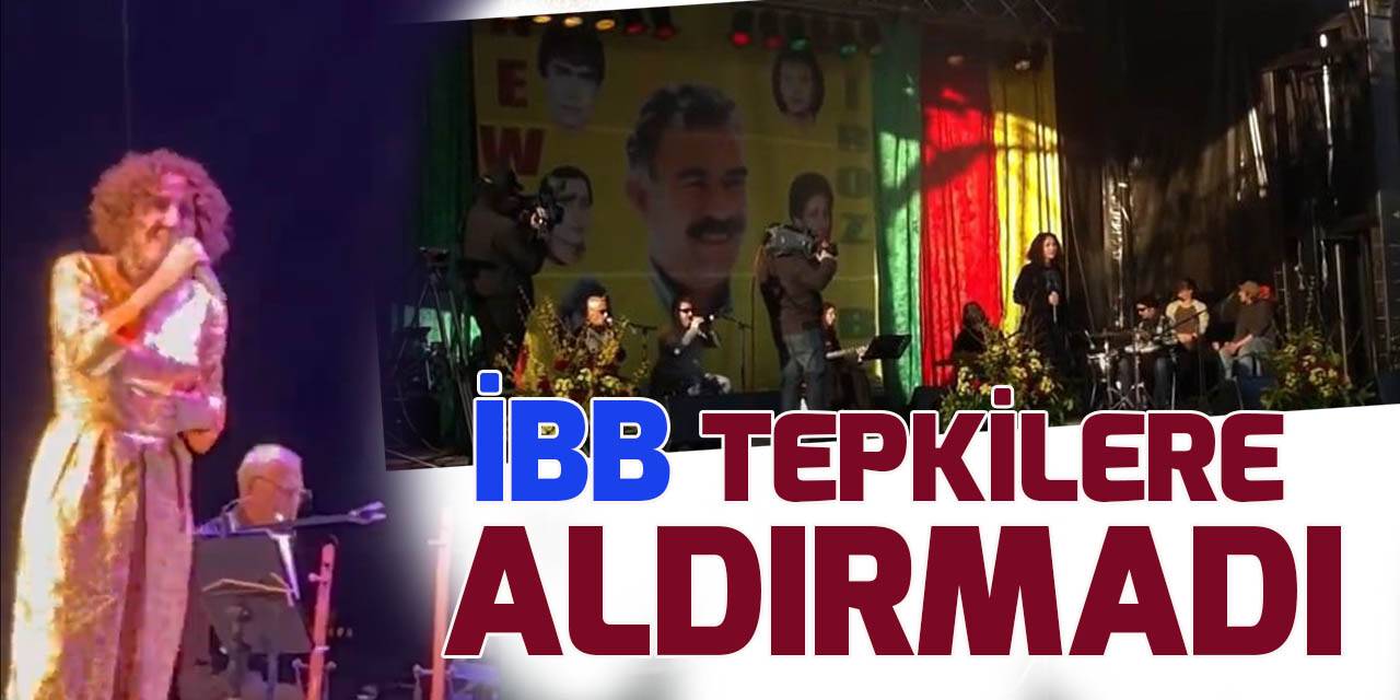 Öcalan posteri önünde konser veren Aynur Doğan, İBB organizasyonunda sahne aldı