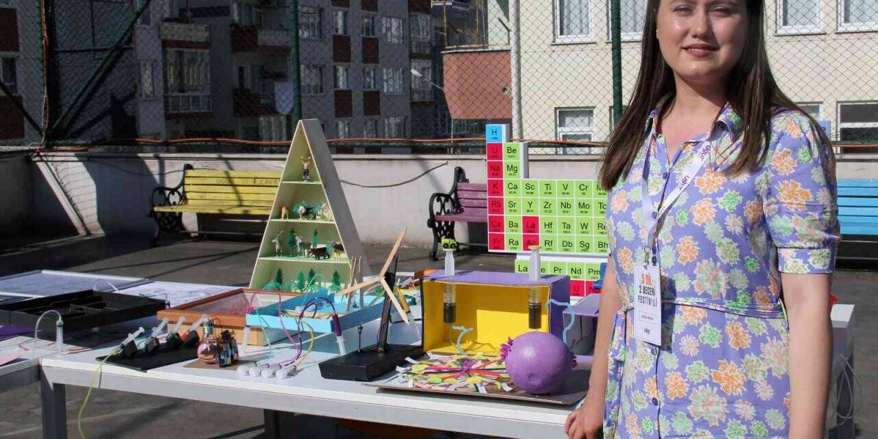 Giresun’da 5 Dil 2 Beceri Festivali’nde öğrenciler çalışmalarını sergilediler