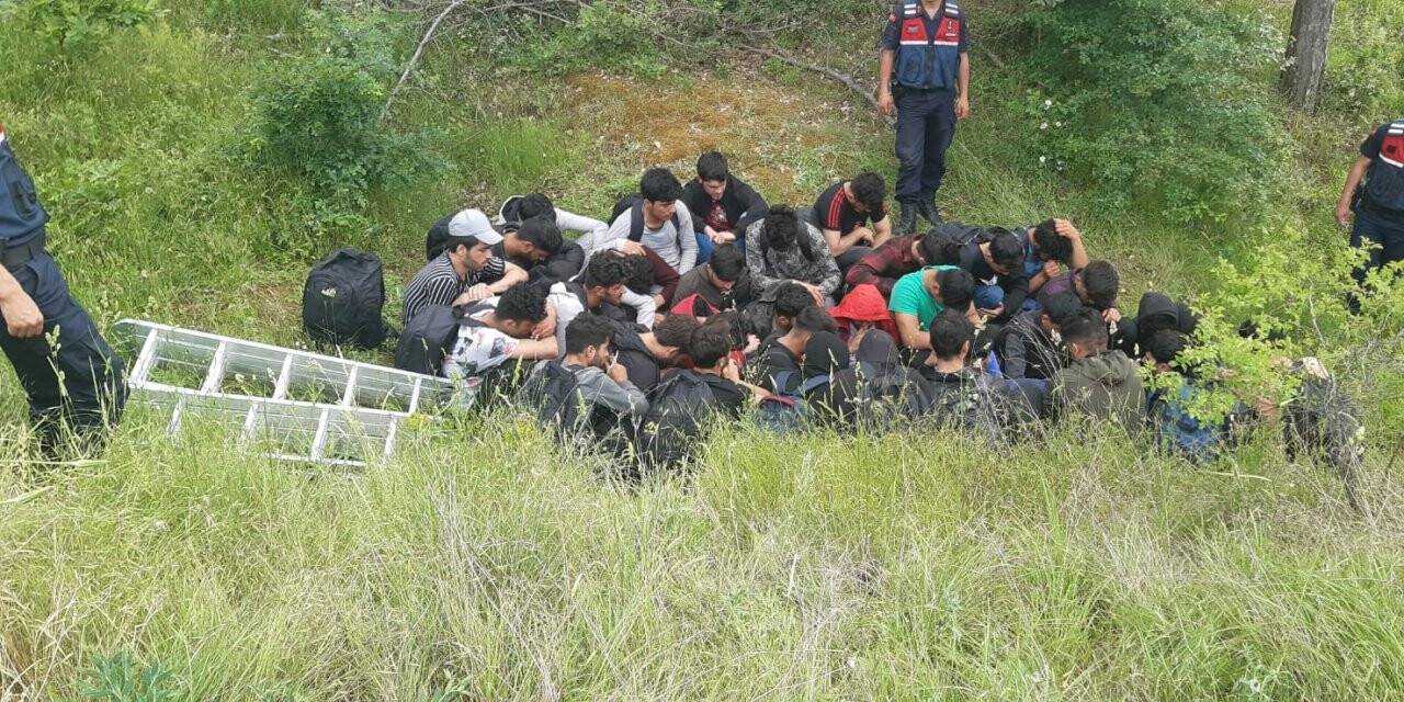 Kırklareli’nde 32 kaçak göçmen ormanda saklanırken bulundu: 1 gözaltı