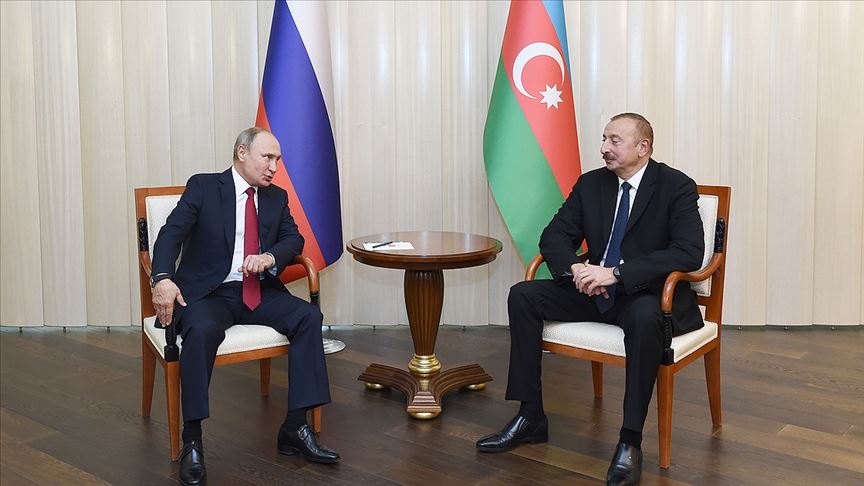 Putin, Azerbaycan Cumhurbaşkanı Aliyev ile görüştü
