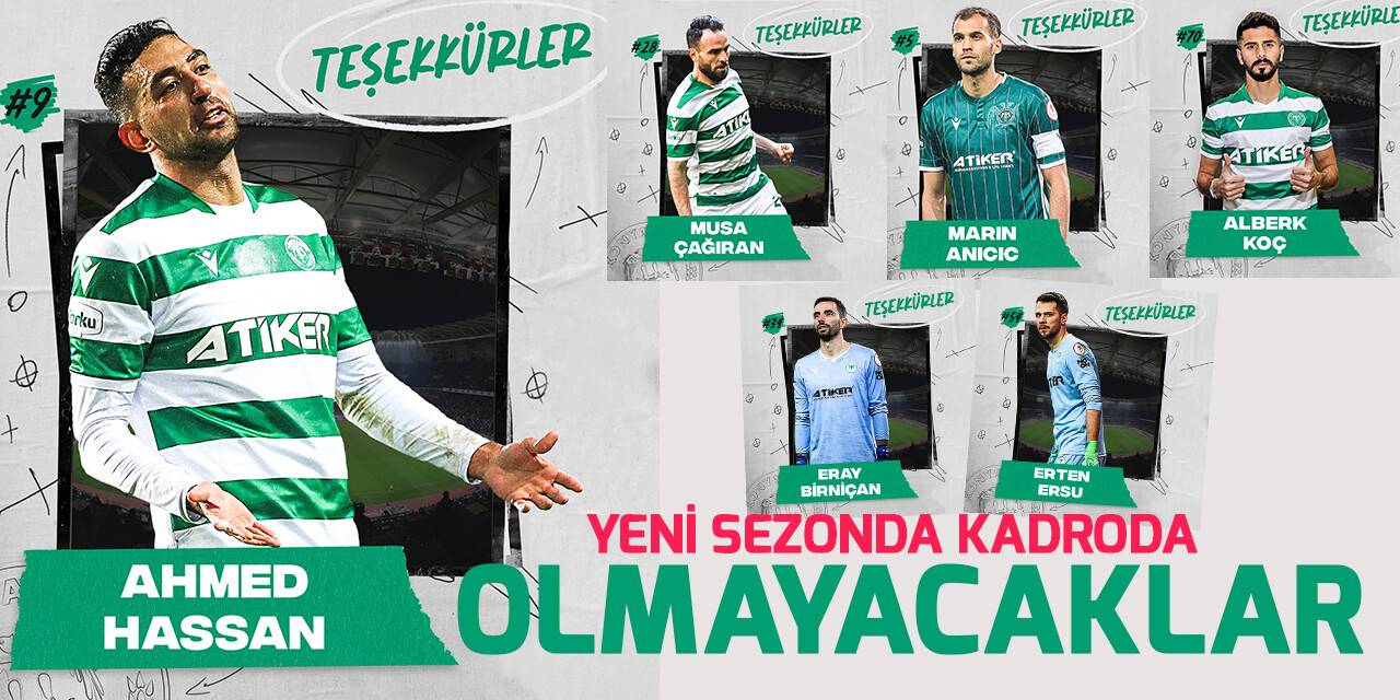 Konyaspor'da o isimlerle yollar ayrıldı