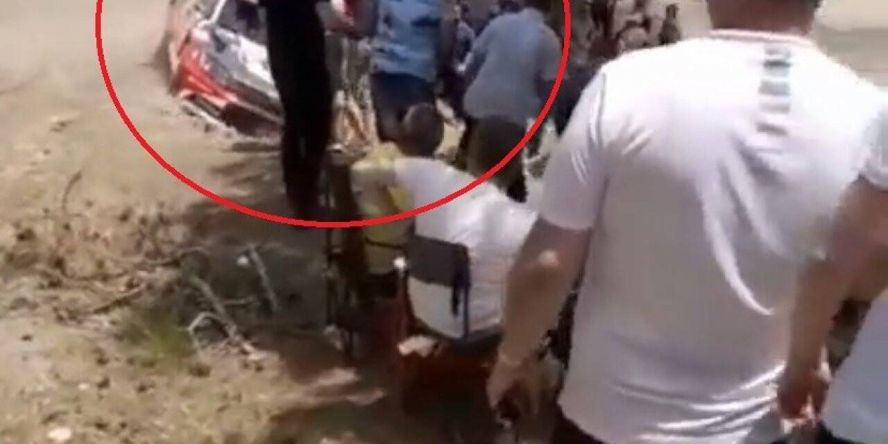 Rallide sürücülerin arasına daldı, facia böyle teğet geçti