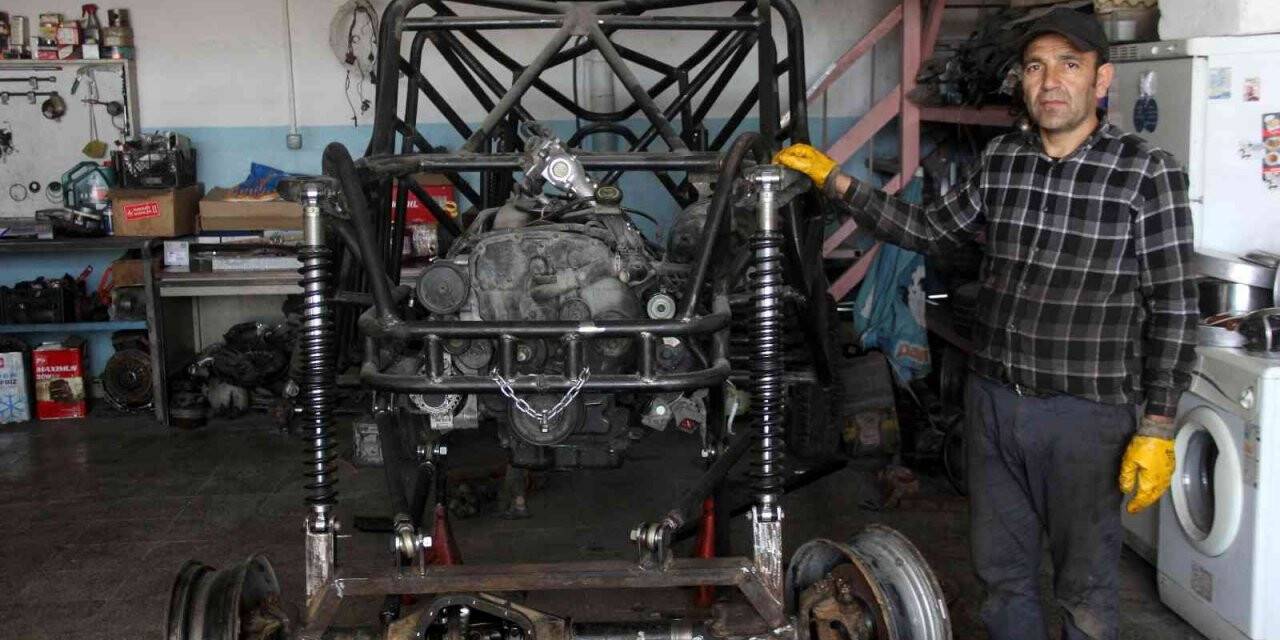 Doğalgaz borularından off road için otomobil yapıyor