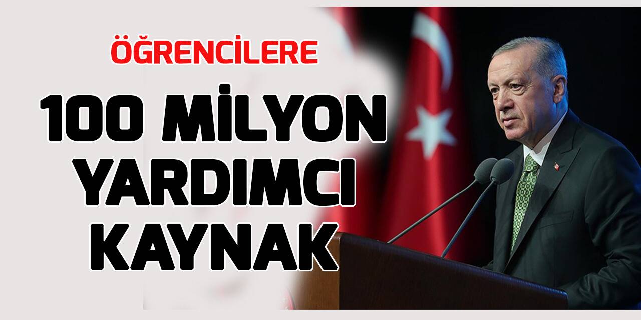 Cumhurbaşkanı Erdoğan: Sene sonuna kadar 100 milyon yardımcı kaynağı öğrencilerimize ulaştıracağız