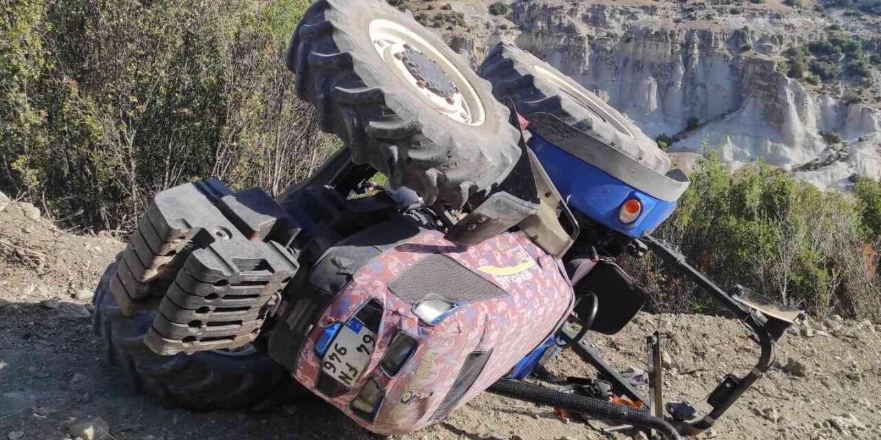 Takla atan traktörün sürücüsü yaralandı