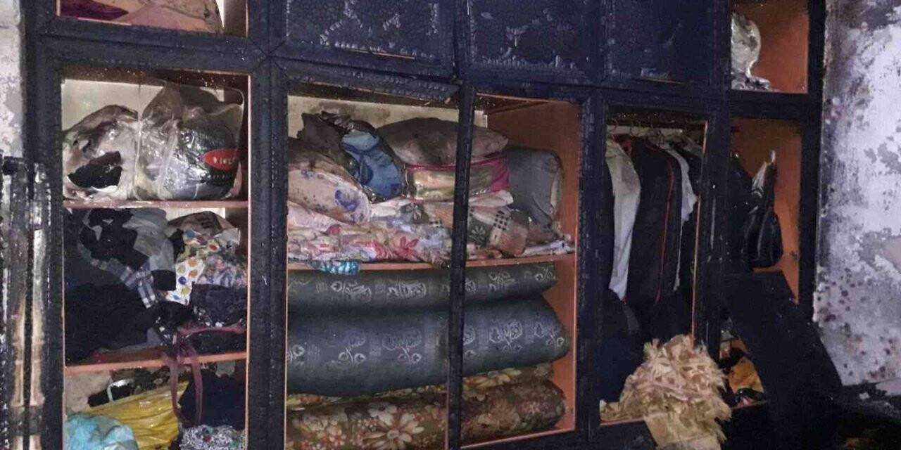 İncirliova’da çıkan yangında ev kullanılmaz hale geldi
