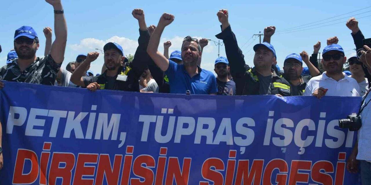 TÜPRAŞ’ın Aliağa Rafinerisi’nde işçiler eylemde