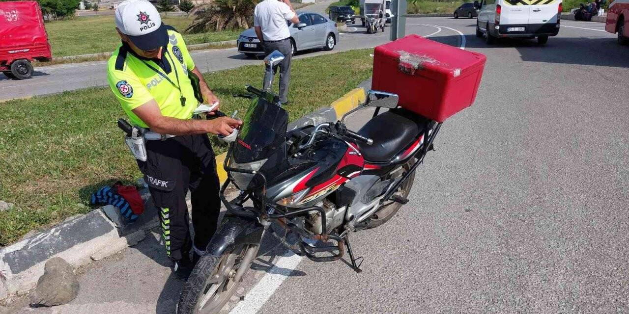 Samsun’da motosiklet belediye otobüsüyle çarpıştı: 1 yaralı