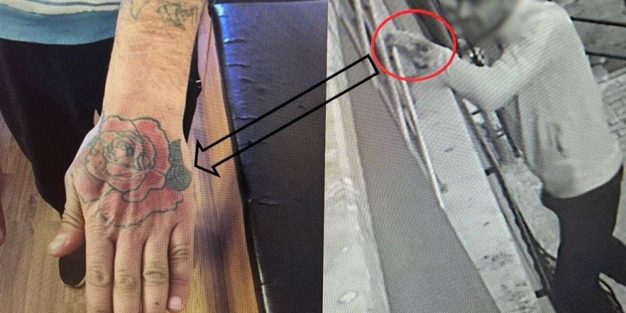 Elindeki dövme, hırsızı ele verdi