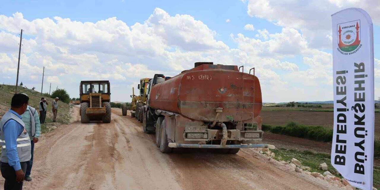 Şanlıurfa’da stabilize yol çalışması