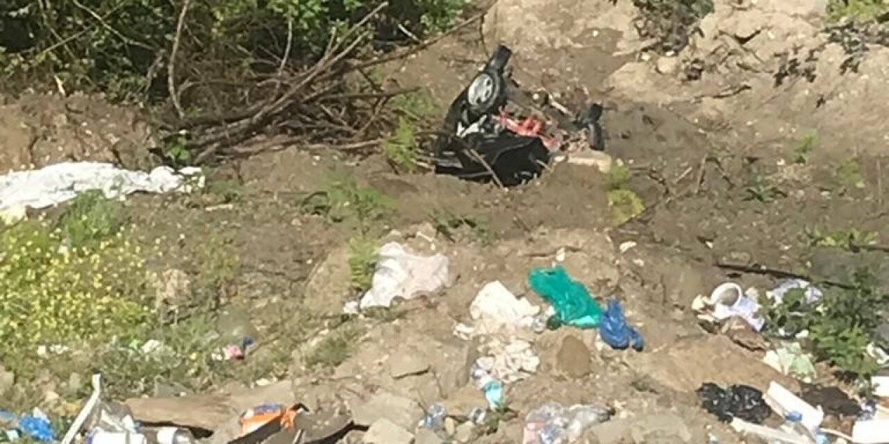 Otomobil, 60 metreden şarampole devrildi: 1 yaralı