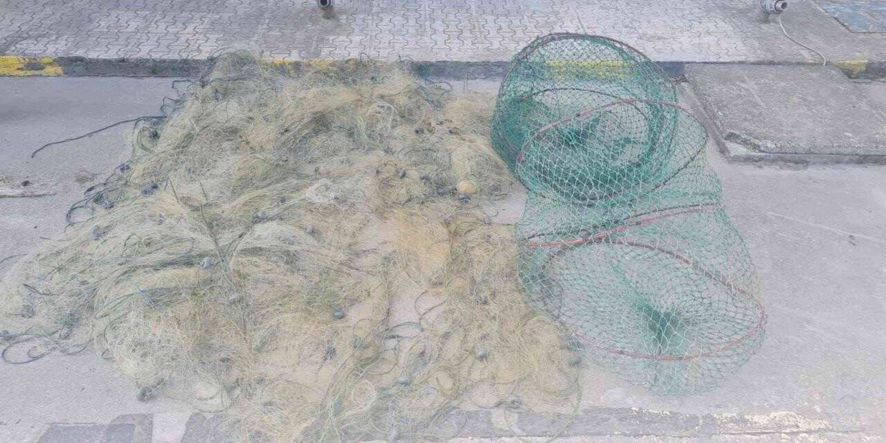 Nehirde kaçak balık avına jandarmadan suçüstü