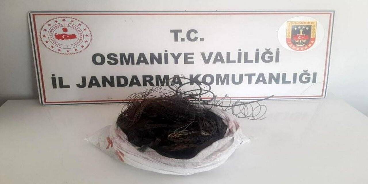 Enerji nakil hattından kablo çalan şahıslar yakalandı