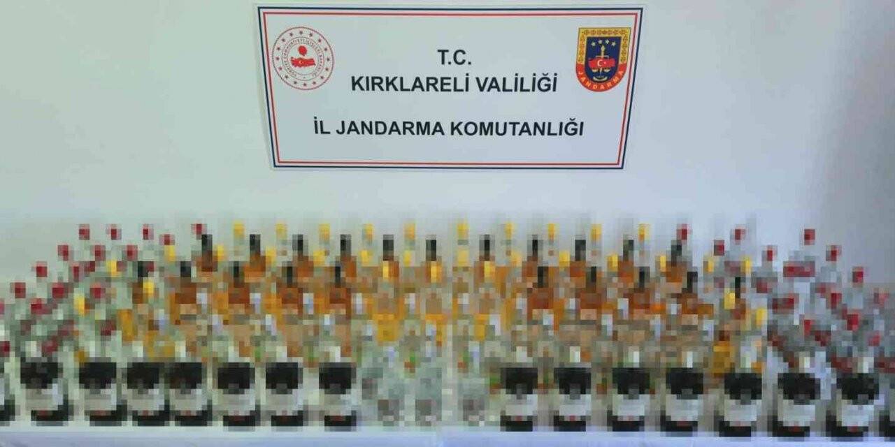 Bulgaristan’dan getirilen piyasa değeri 70 bin TL’lik 125 litre kaçak içki ele geçirildi