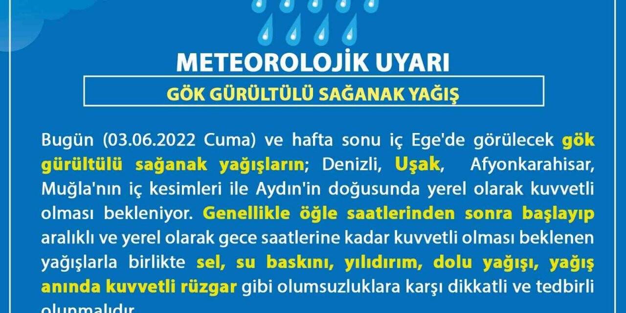 Uşak’ta sel uyarısı