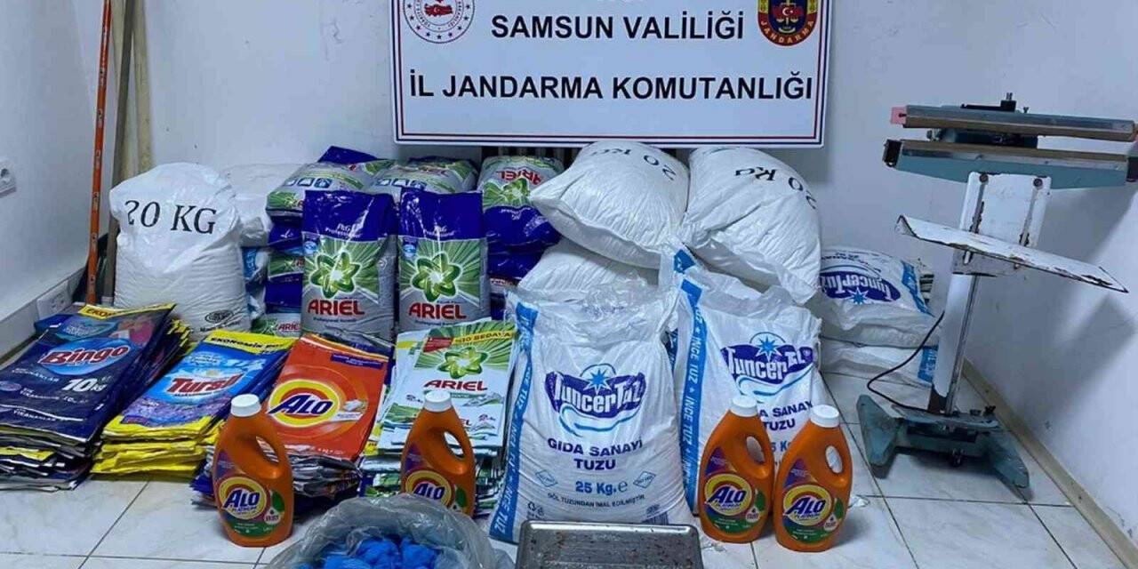 Jandarmadan sahte deterjan imalathanesine baskın