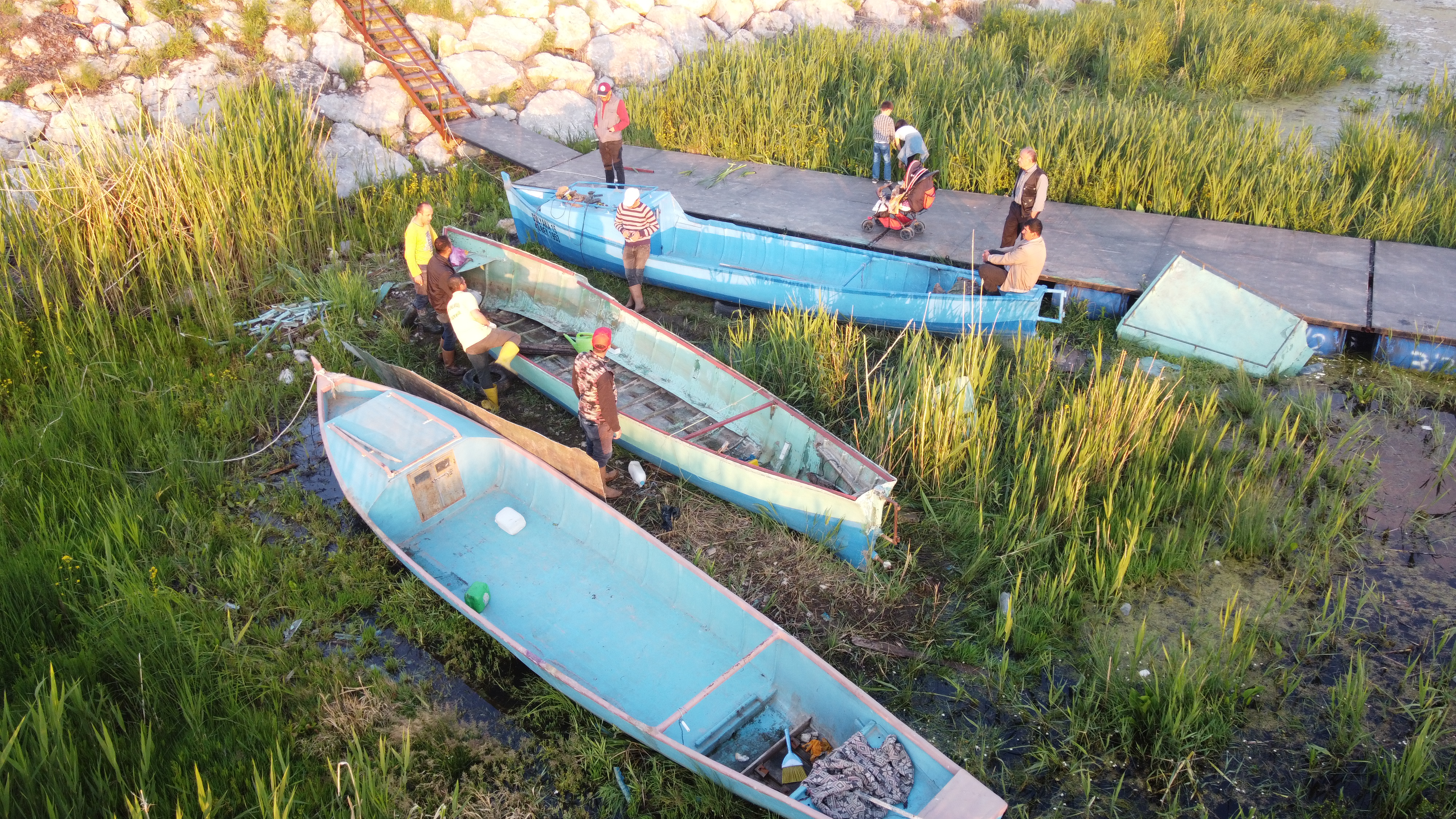 Beyşehir Gölü'nde balıkçılar yeni av sezonuna hazırlanıyor