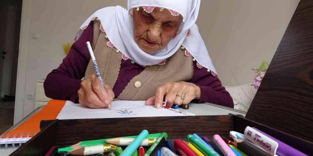 90 yaşından sonra resim yapmaya başladı, 2 yılda 200 resim çizdi