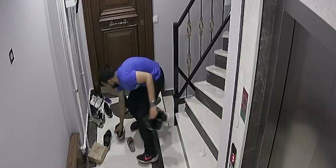 Küçükçekmece’de bir hırsız ayakkabıları seçerek çaldı