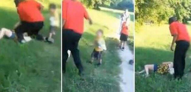 Kızının gözleri önünde öldüresiye dayak!