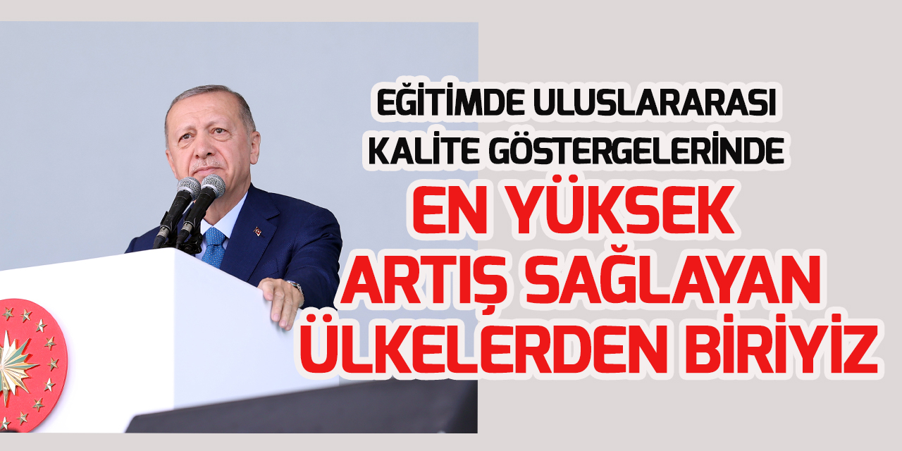 Cumhurbaşkanı Erdoğan 2021-2022 Eğitim Öğretim Yılı Karne Dağıtım Töreni'nde konuştu