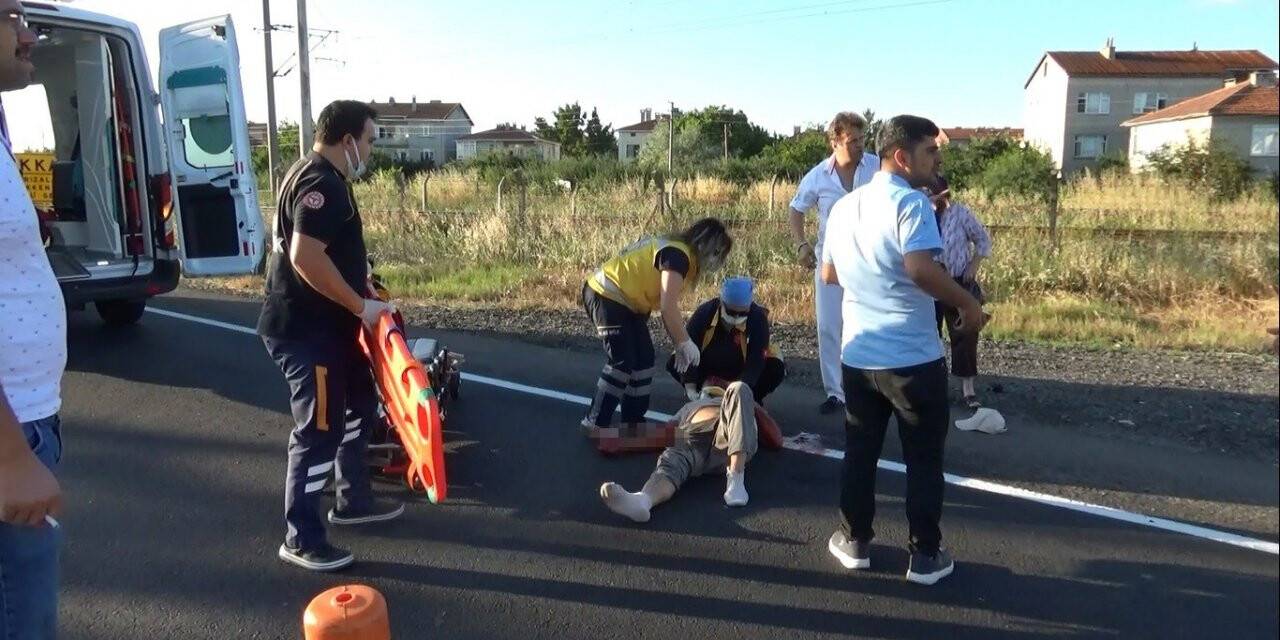 Muratlı’da alkollü sürücü motosiklete çarptı: 1 ağır yaralı