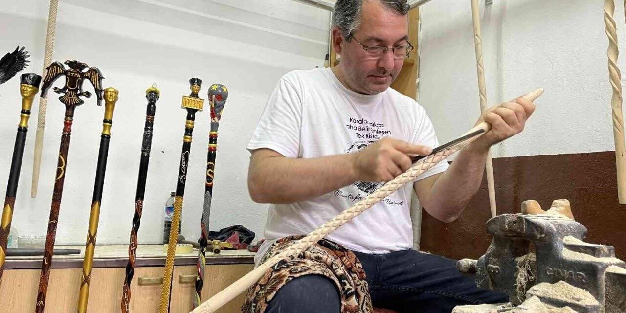 Kızılcık ağacı 35 yıllık ustanın elinde sanat eserine dönüşüyor