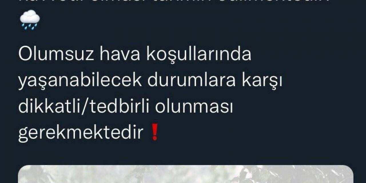 Sakarya Valiliği’nden kuvvetli yağış uyarısı
