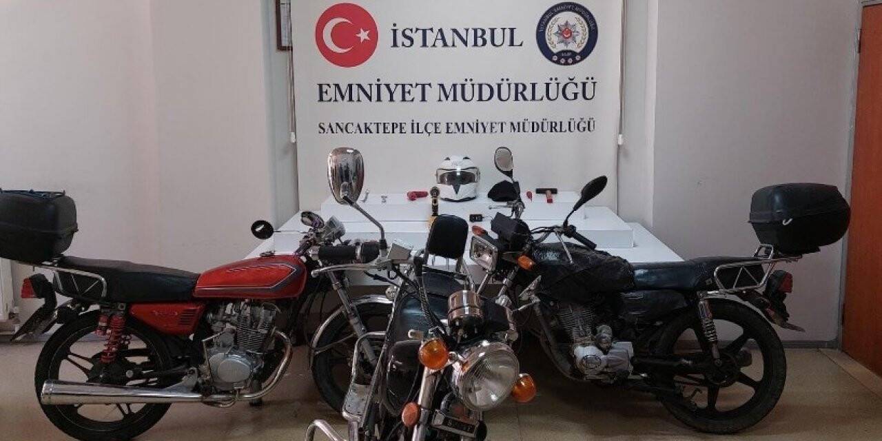 Sancaktepe’de park halindeki motosikleti çalan hırsız, suçüstü yakalandı