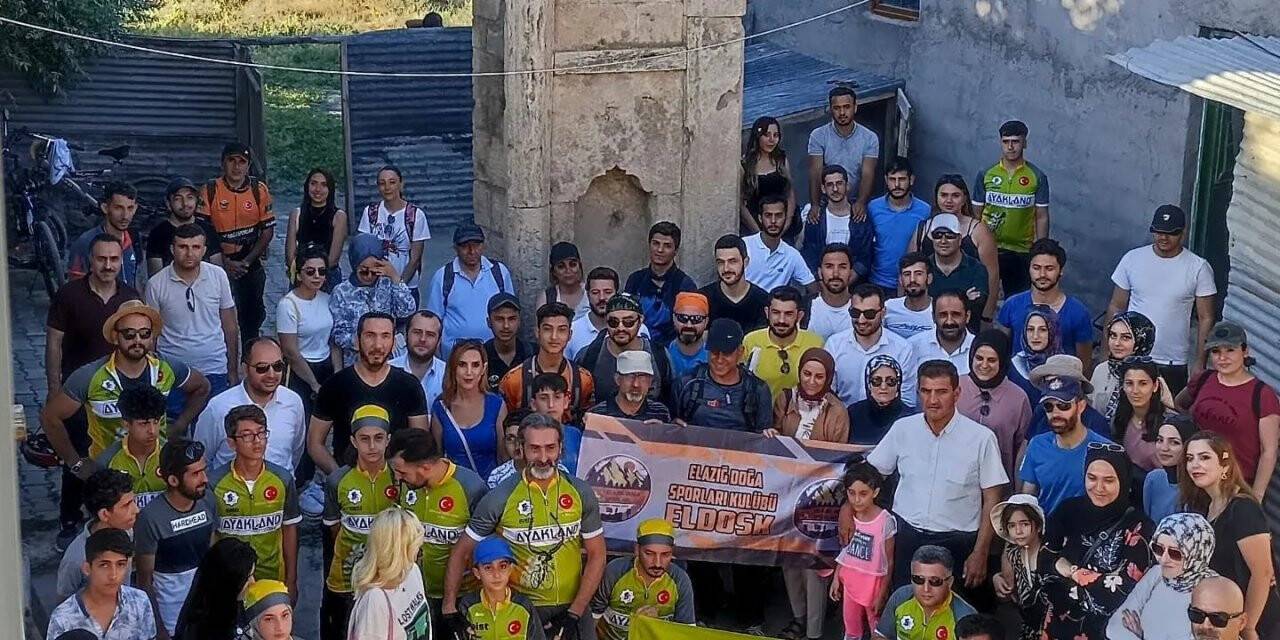 Elazığ’da sporcular ‘Ali Bey Konağının’ restore edilmesi için pedal çevirdi